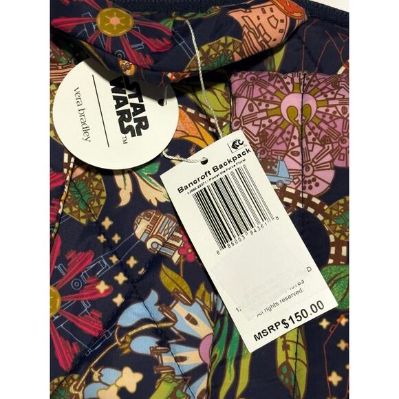 Vera Bradley Star Wars Power The Force Floral Bancroft Backpack Bag EXACT NWT main image 12